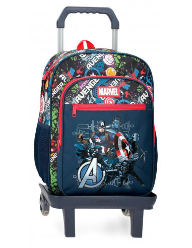 29924T1 MOCHILA ADAP.40CM.C/CARRO MARVEL LEGENDARY AVENGER